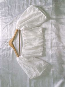 Croset Top with Puff Sleeves