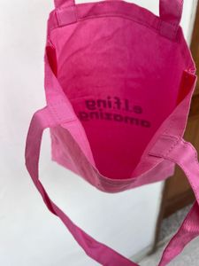 Vibrant Pink Canvas Tote Bag