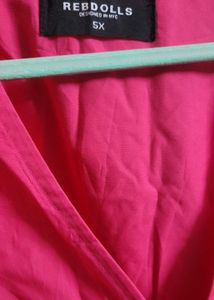 Vibrant Pink Tiered Midi Dress