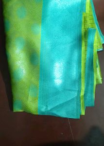 Green and Teal Saree with Blouse