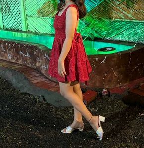 Chic Red Lace Dress