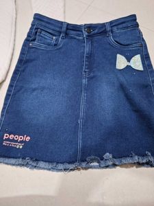 Cute Girls Hoodie &amp; Denim Skirt Set