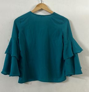 Tie-up Neck Ruffle Top For Women’s