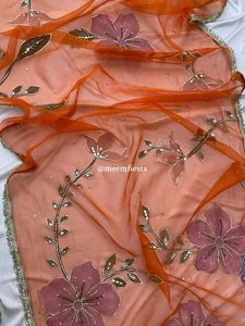 Elegant Floral Embroidered Dupatta