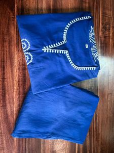 Celeb Style Blue Embroidered Co-ord Set