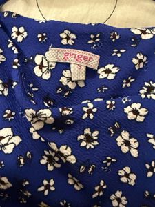 Vibrant Blue Floral Mini Dress