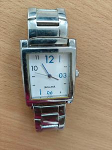 Sonata Silver Watch