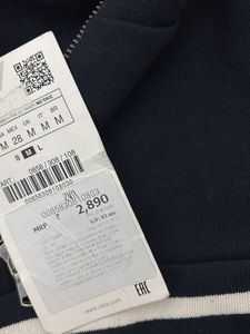 ZARA Striped Hoodie with Zip Detail