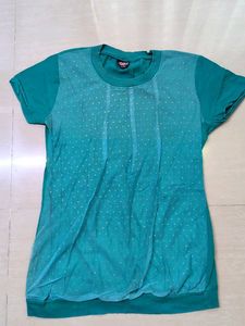 Teal Round Neck T-Shirt