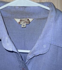 Light Blue Butterfly Embroidered Top