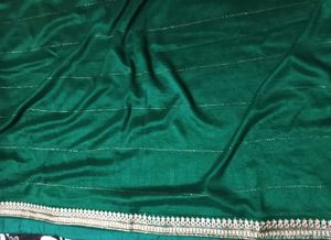 Elegant Green Saree with Embellished Border