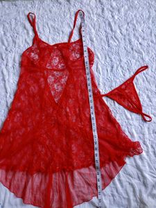Red Lace Babydoll Nightwear