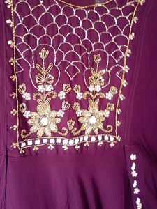 Elegant Embroidered Ethnic Gown