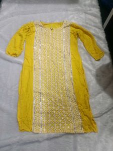 Yellow Colour Kurti
