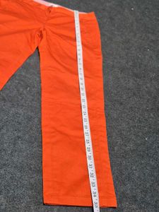 Lacoste Statement Orange Chino Trousers / Pants (S