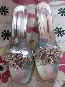 Sparkling Embellished Heeled Sandals