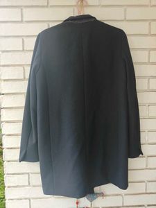 Women's Blue  Long Blazer Jacket