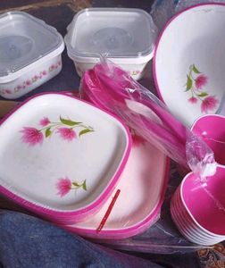 Assamese traditional mekhla sador with dinner set