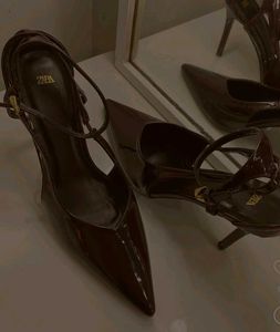 Zara cherry red heels