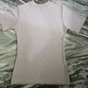 Ribbed Crew Neck T-Shirt
