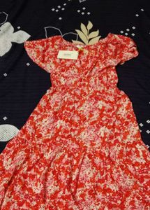 Floral Print Off-Shoulder Midi Dress
