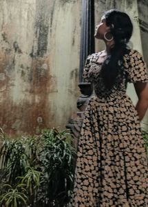 Floral Smocked Square Neck Dress