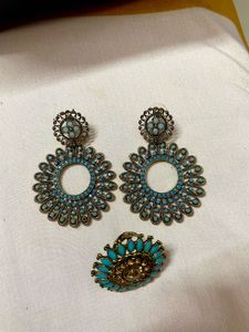 Boho Chic Earrings &amp; Ring Combo