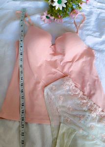 Cute padded cotton tank top
