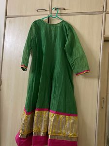 Elegant Green Anarkali Kurti