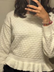 Cute Ruffled Knit Sweater