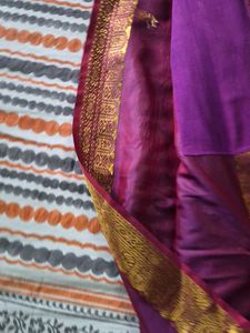 Elegant Purple Silk Saree