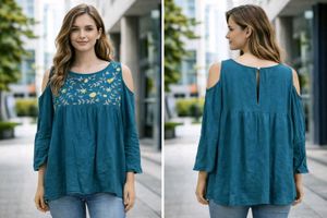 Two Coral Relaxed Top