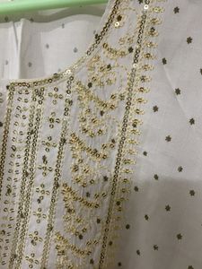 Sparkling White Kurta with Sequins