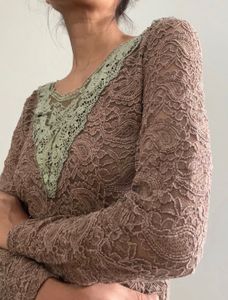 Lace Detailed Long Sleeve Top