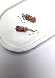 Unique Cylindrical Drop Earrings
