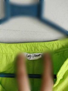 Lime Green Tiered Short Dress