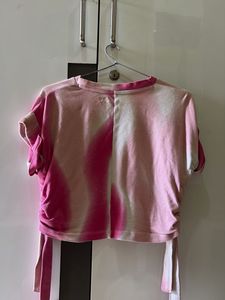 Pink Tie-Dye Crop Top