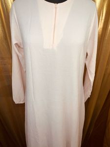 Elegant Pink Maxi Dress Abaya