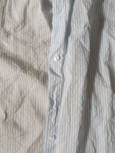 Blue Striped Button-Up Shirt