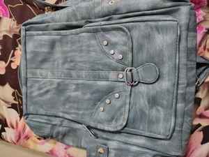 Grey Blue Cute Backpack