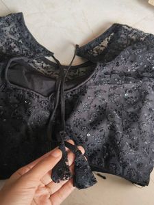 Elegant Black Lace Blouse