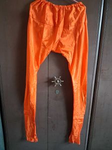 Elegant Orange &amp; White Embroidered Kurta Set