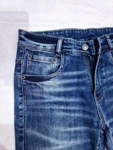 Stylish Blue Washed Denim Jeans