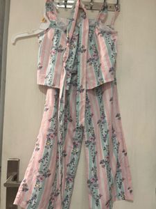 Cute Floral Print Girls' Set