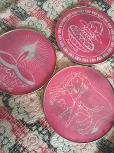 Set of 3 Decorative Round Art Pieces one @99