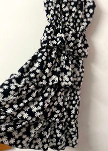 Floral Print frill Tiered Cami Cute Dress New