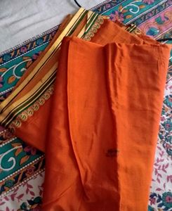 Orange festive Saree