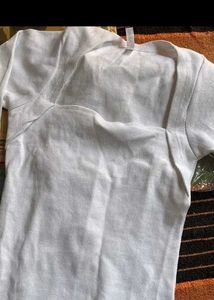 White Long Sleeve Square Neck Crop Top