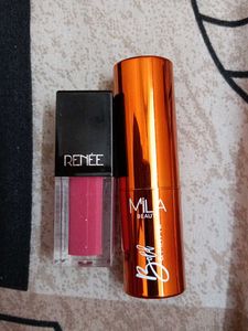 renee liquid lipstick and MILA beauty