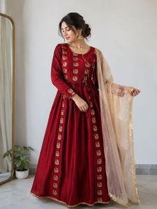 Elegant Red Anarkali with gotta patti Dupatta